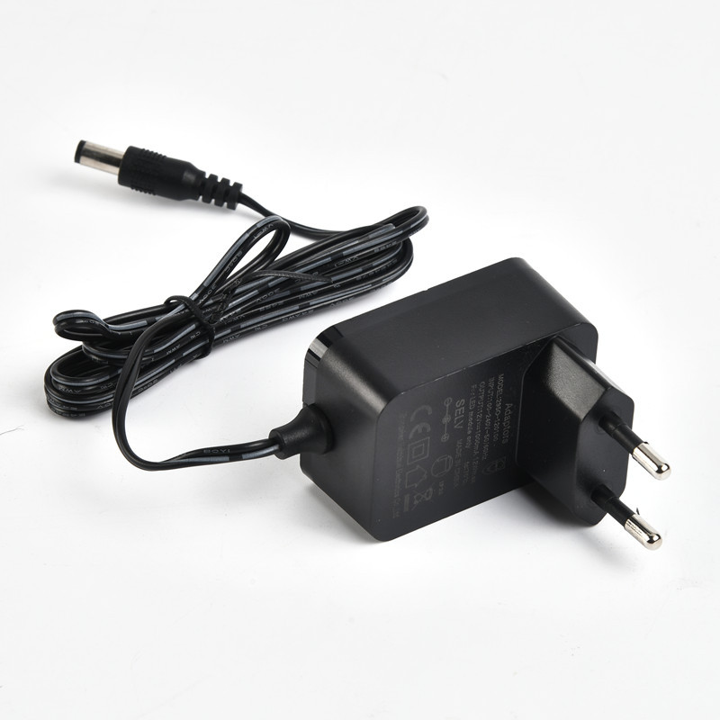 CE cross-border 12W12V1A power adapter, European standard charger, small household appliance light w