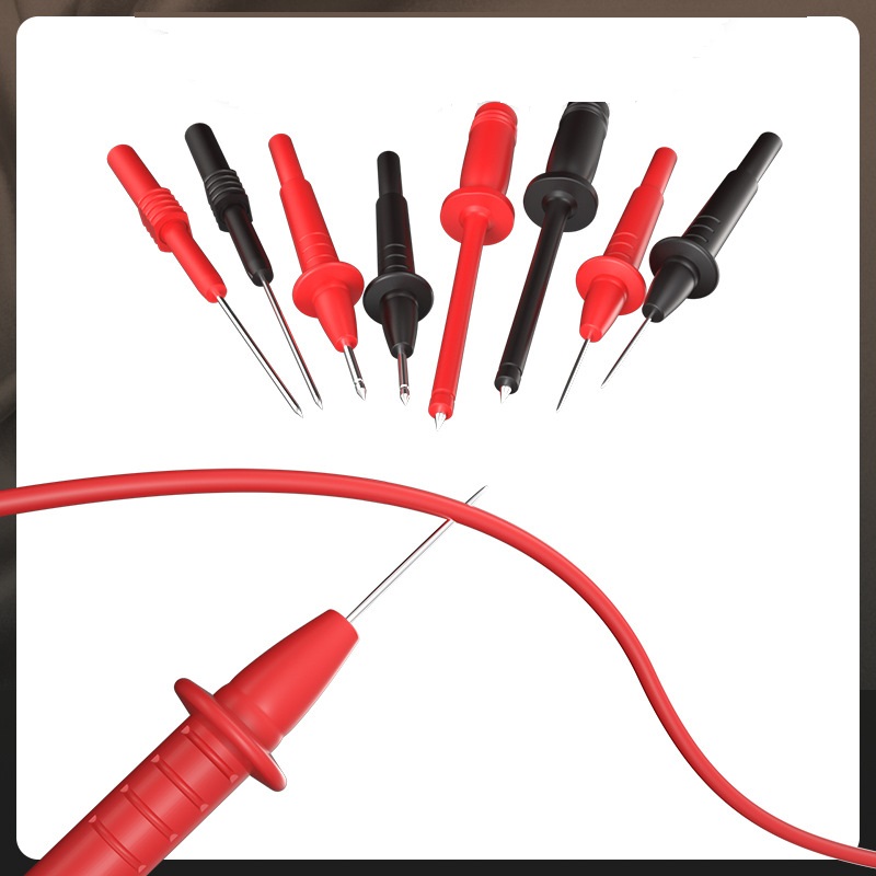 25PS silicone multimeter test lead kit, replaceable probe, digital electrical multimeter test clamp