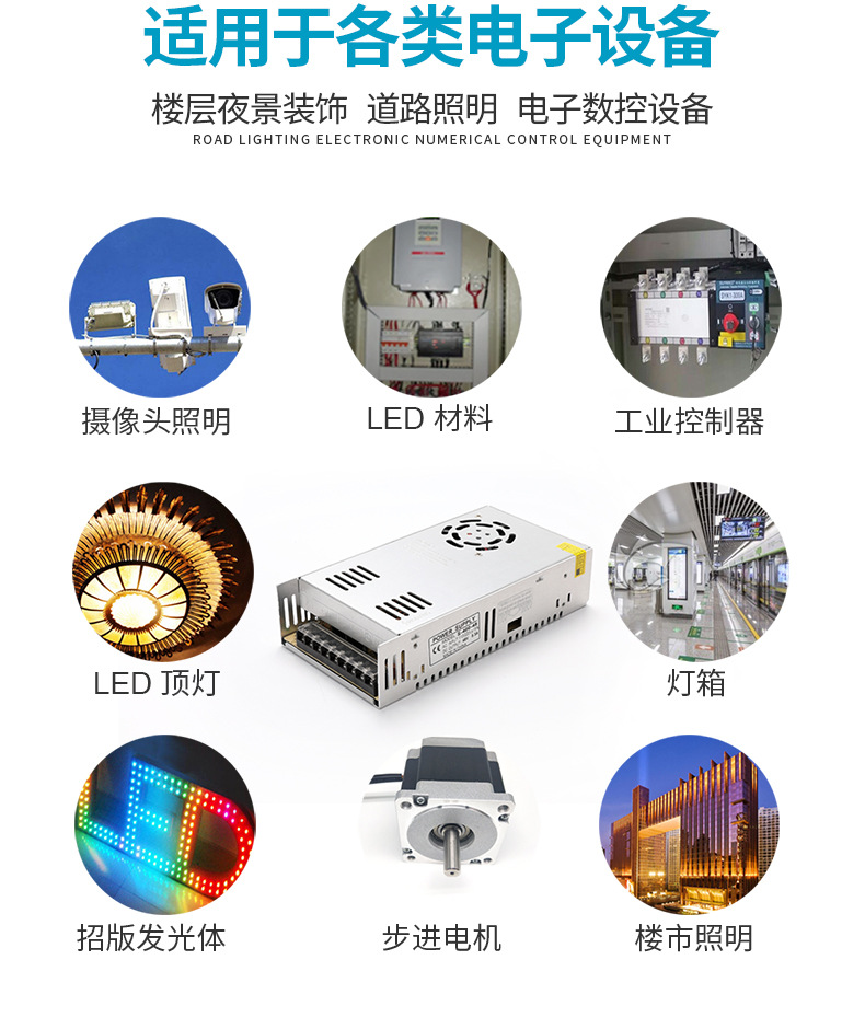 Switching power supply 5V12V24V36V48V Switching power supply 60W120W250W360W500W1000W1500W(图2)